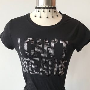 “ I CANT BREATHE” BLACK and stoned Tee